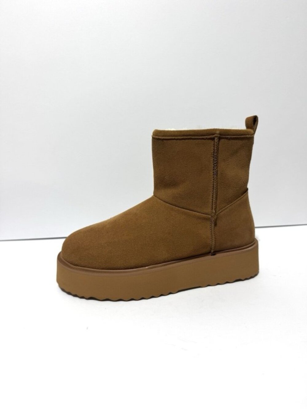 BCTEX Coll Womens Platform Ankle Boots Chestnut Size 9 M